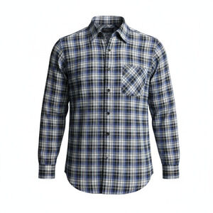 M1116)Ariat Pro Series Blue Plaid Western Cowboy Button Down Long Sleeve Shirt L